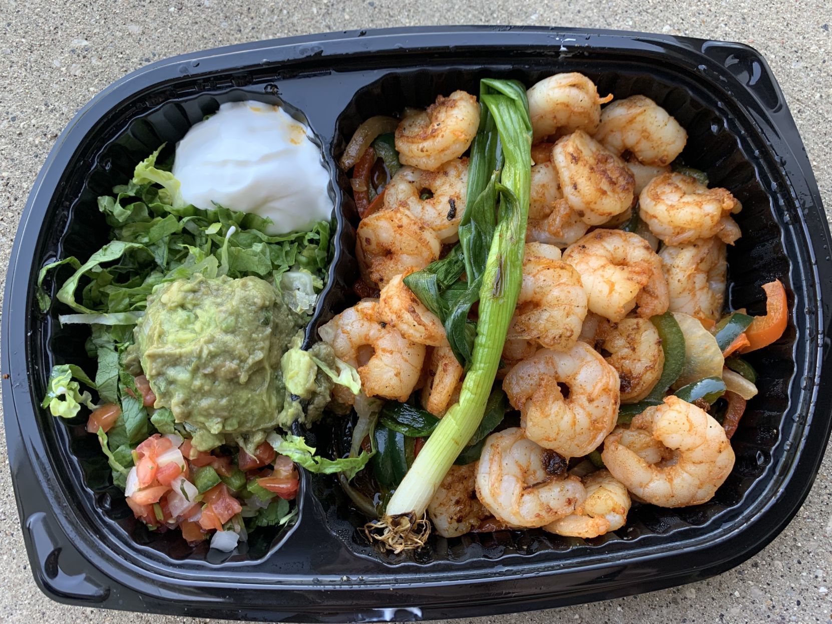 Shrimp fajitas